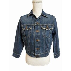 Levi Strauss Women's S Signature Trucker Jean Jacket Blue Denim 100% Cotton